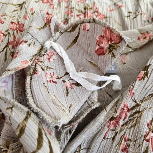 Vintage Rabbit Rabbit Designs Dress 12 S/M Floral Stretch Crinkle Rayon Maxi USA - Picture 10 of 13